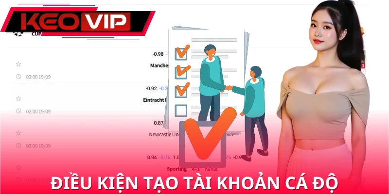 Điều kiện để tạo tài khoản